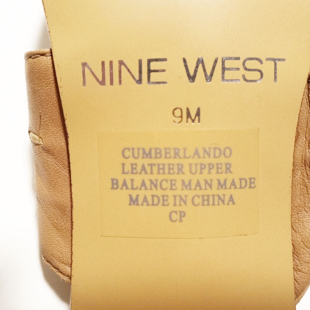 Nine West Cumberlando Leather Slide Heels - Picture 6 of 7